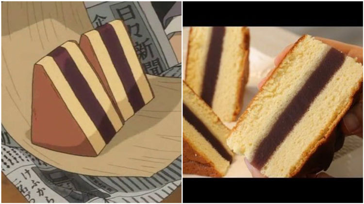 food in anime castella