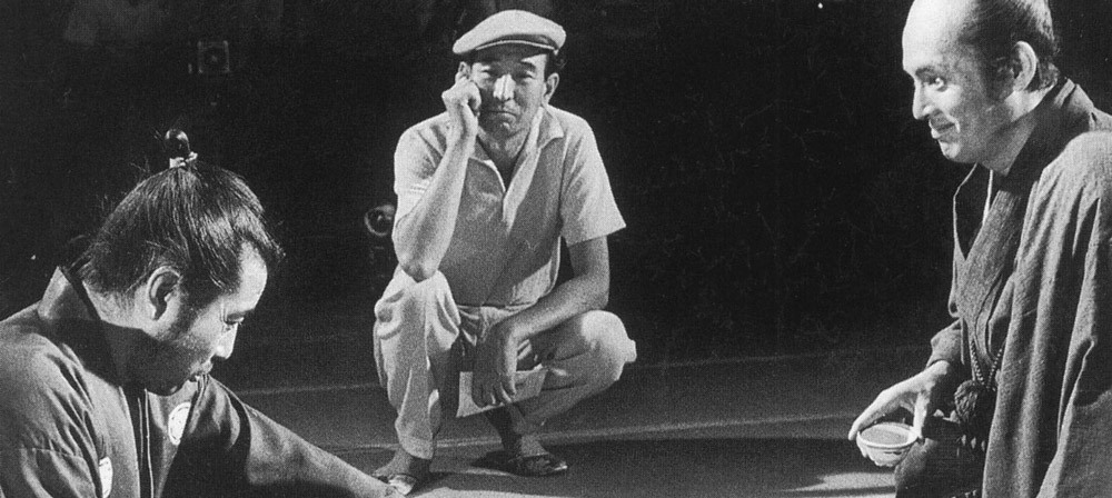 Akira Kurosawa on the set of Yojimbo