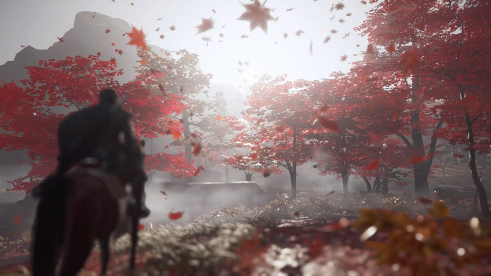 ghost of tsushima maple leaves