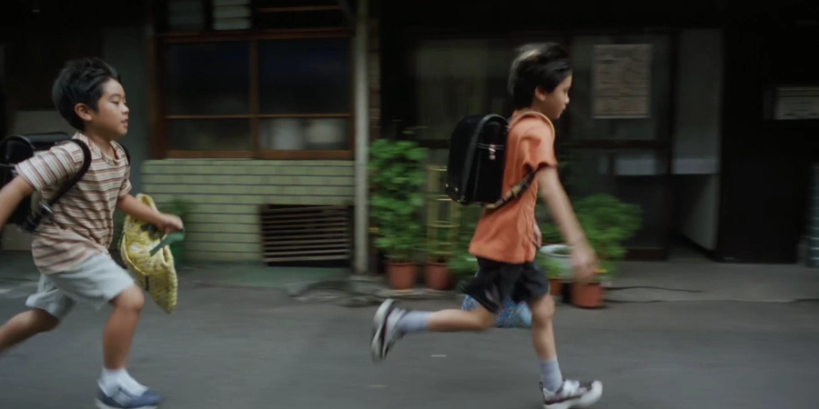 Children attending Japanese School on their own. From the movie Kikujiro 1999by Director Takeshi Kitano