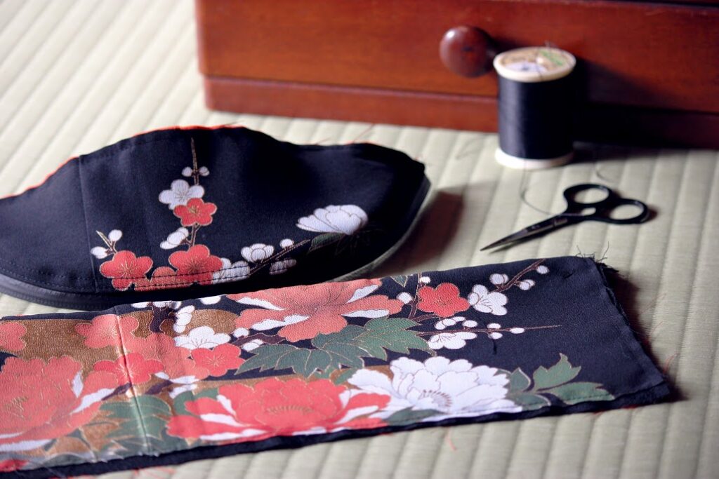 Mikan kimono fabric