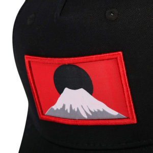 mount fuji baseball cap closeup
