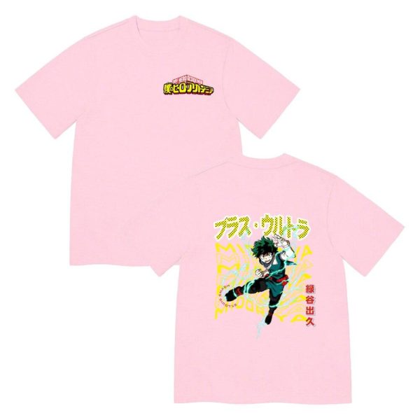 Pink My Hero Academia Izuku Midoriya T-shirt