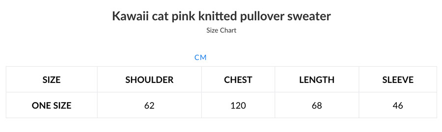 Kawaii cat pink knitted pullover sweater