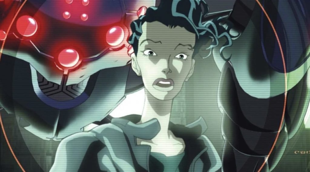 anime cyberpunk movie still animatrix, small female