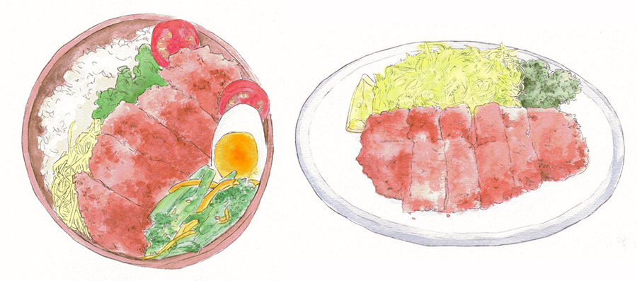 kaki-omura-illustrations-meat