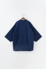 indigo Hand-Twisted Thread Hanten Jacket back
