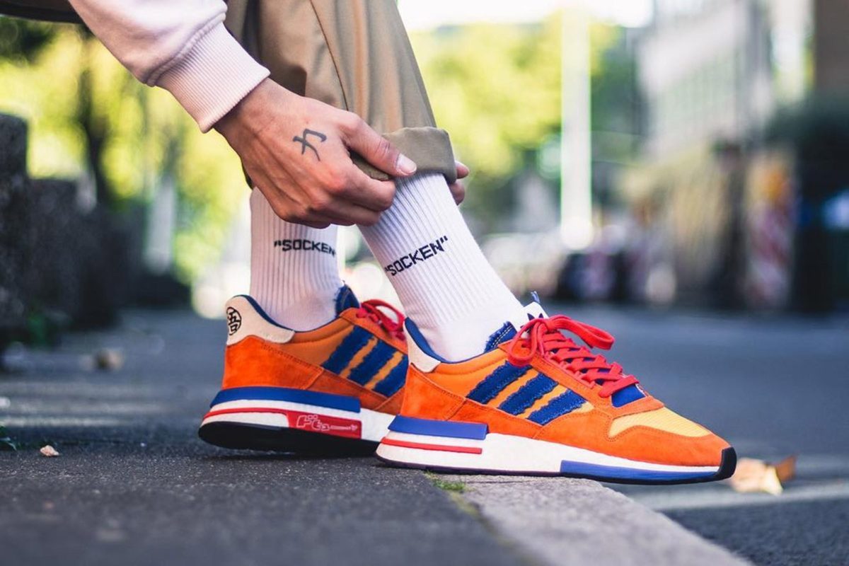 Sneakers from the Dragon Ball Z x Adidas collab