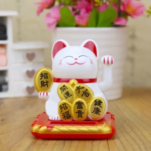 Waving White Maneki Neko