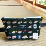 Zipped pouch - sushi cat