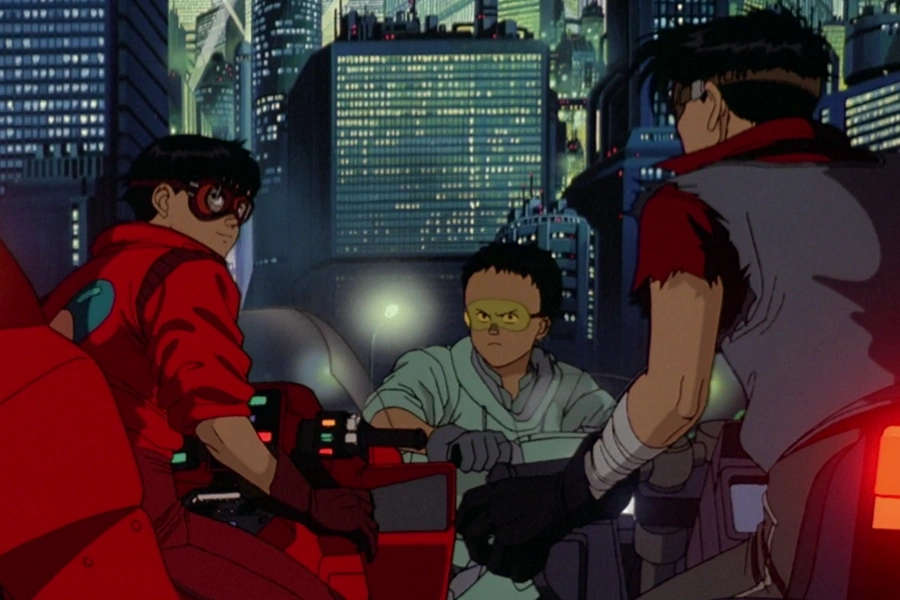 futuristic bike rides in Akira 1988
