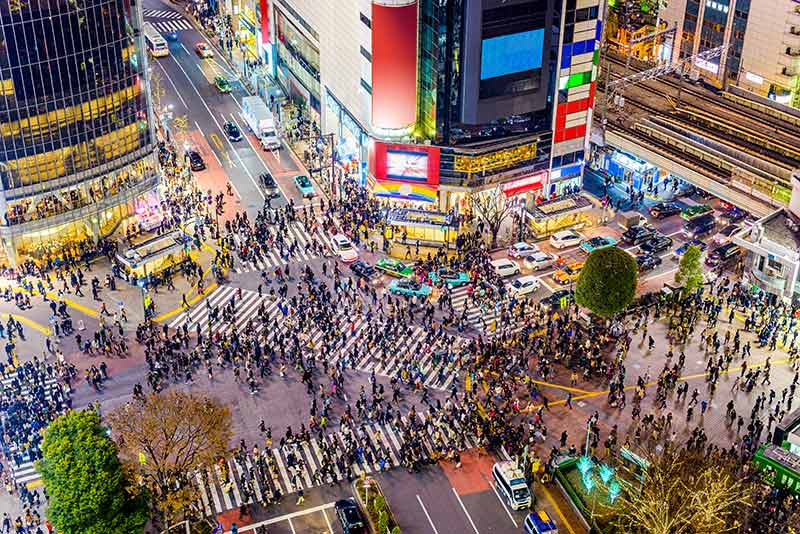 Shibuya Crossing with less restrcitions