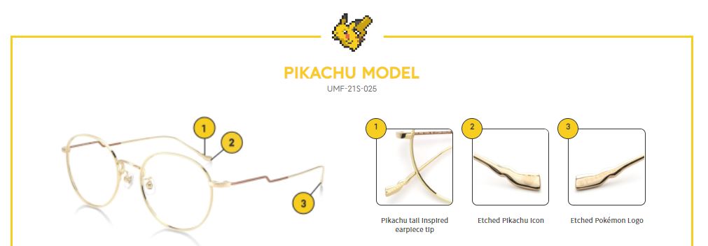 4. pikachu glasses