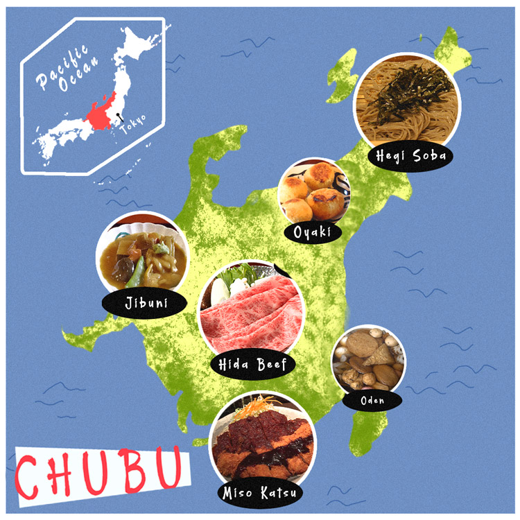 Chubu food map