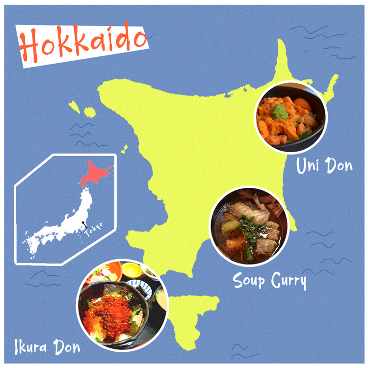 Hokkaido food map