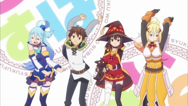 KonoSuba anime Kazuma Aqua Megumin and Darkness