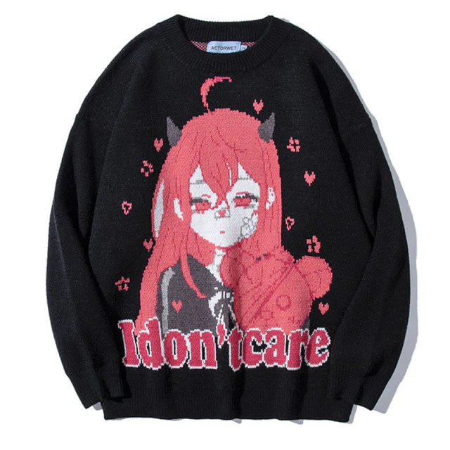 Ahegao Christmas Sweater Anime Girl Products-demhanvico.com.vn