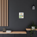 Vibrant watercolor painting of Garden Machiya