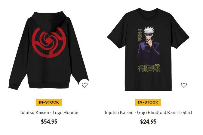 1. Crunchyroll shirts