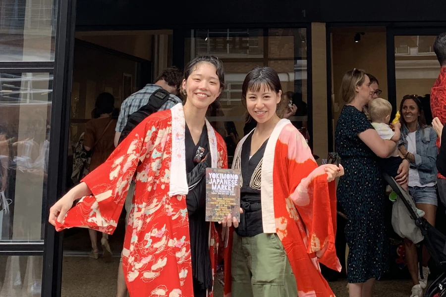Two Girls Attending the 2022 Yokimono Japanese Xmas Market