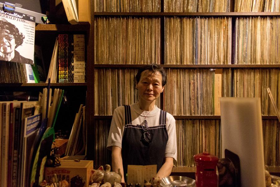 interior of a classic jazz kissa in tokyo