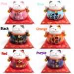 Large Ceramic Lucky Cat Piggy Bank - Image 2