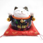 Large Ceramic Lucky Cat Piggy Bank - Image 8