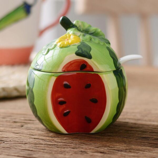 Ceramic Fruit Seasoning Jar - Image 1