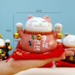 Large Ceramic Lucky Cat Piggy Bank - Image 12
