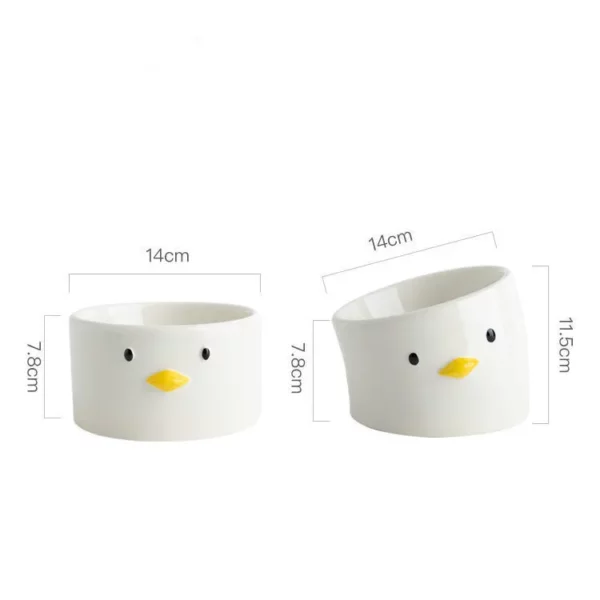 Cute Duck Ceramic Pet Bowl - Image 2