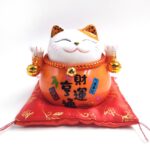 Large Ceramic Lucky Cat Piggy Bank - Image 9