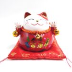 Large Ceramic Lucky Cat Piggy Bank - Image 7