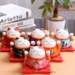 Large Ceramic Lucky Cat Piggy Bank - Image 3