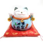 Large Ceramic Lucky Cat Piggy Bank - Image 10