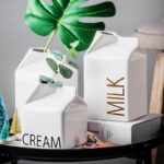 Japandi Ceramic Milk Carton Vase
