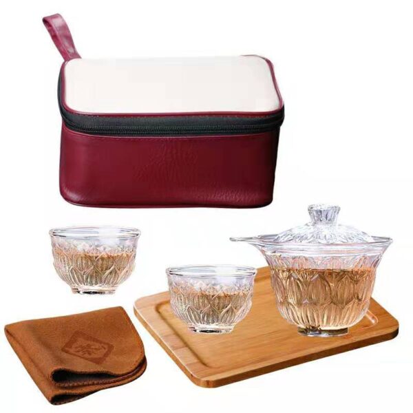 Portable Glassware Travel Tea Set - Image 1