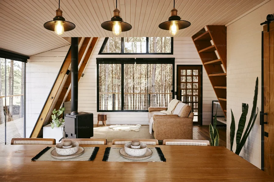 An image of a Japanese House Interior designed on Post War Principles