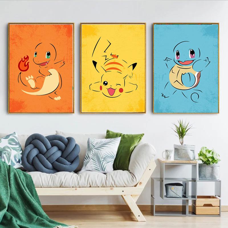 pikachu pokemons sticker poster, anime poster