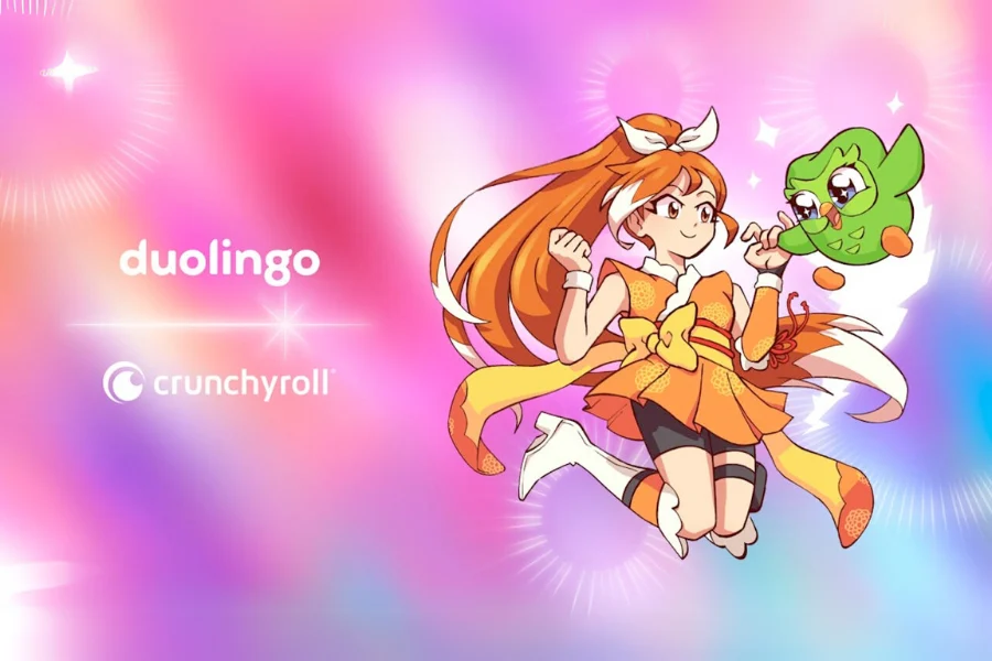 Duolingo and Crunchyroll Collab