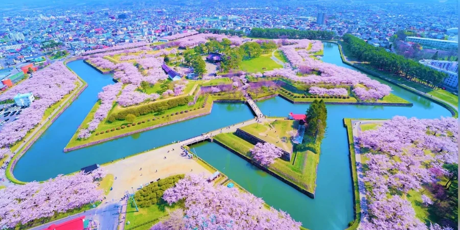 Goryokaku Park in Hakodate, Hokkaido
