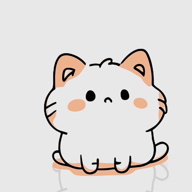 Very Cute Cat Face Anime Style - Cat - Pin