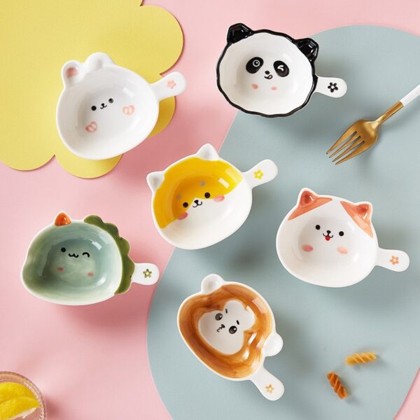 Ceramic Kawaii Animals Snack Bowl - Image 2