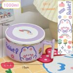 Kawaii Stainless Steel Ramen Bowl With Lid - Image 8