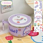 Kawaii Stainless Steel Ramen Bowl With Lid - Image 10