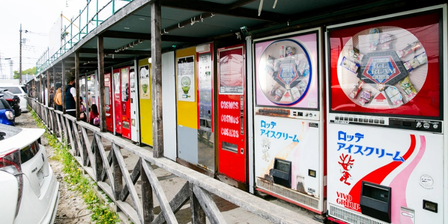 Retro Japanese Vending Machines at Sagamihara Vending Machine Park
