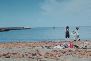 Japanese Beach scene from The Brightest Roof in the Universe (2020). Directed by Michihito Fujii