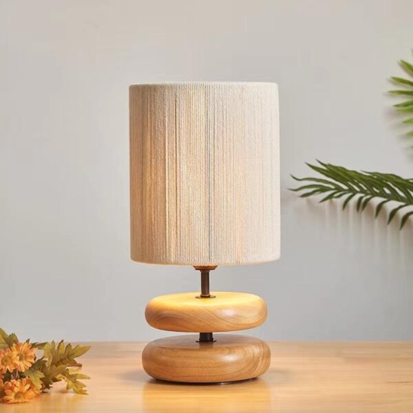 Wooden Japanese Desk Lamp - Image 1
