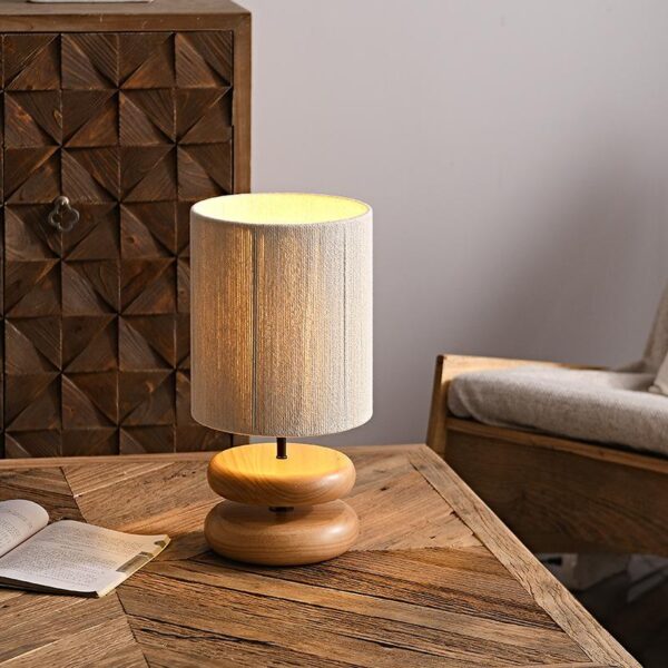 Wooden Japanese Desk Lamp - Image 2