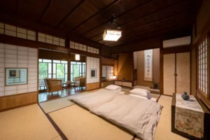 sleeping space in a Ryokan