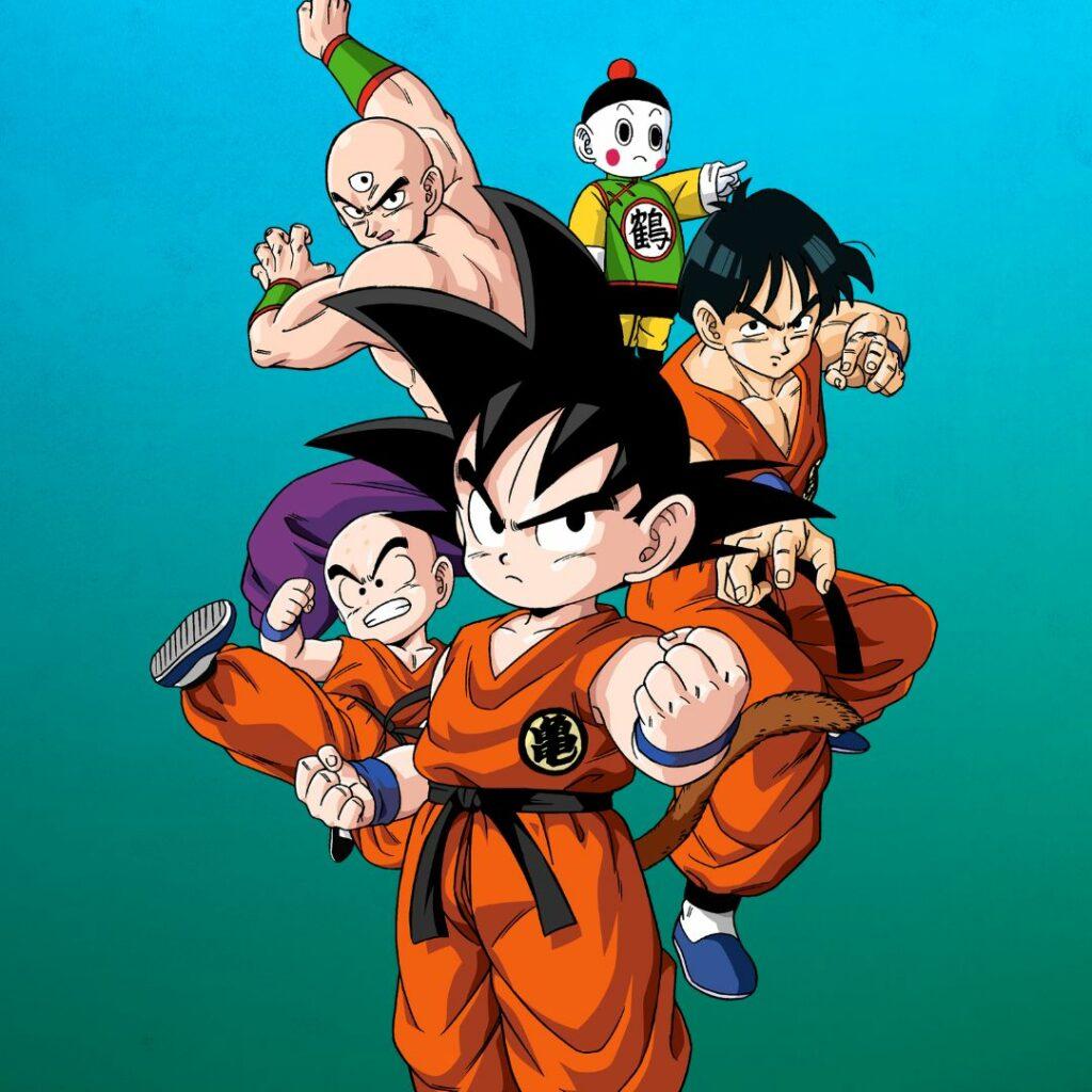 Young Goku with Krillin, Yamcha, Tenshinhan and Chiaotzu Young Goku with Krillin, Yamcha, Tenshinhan and Chiaotzu